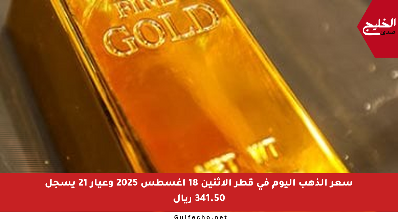 سعر الذهب اليوم في قطر الاثنين 18 أغسطس 2025 وعيار 21 يسجل 341.50 ريال